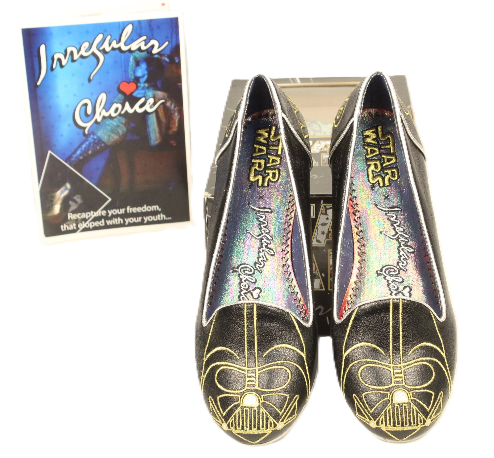 A Star Wars x Irregular Choice Darth Vader Low Heeled Flats Womens Shoe. (1 of 5)