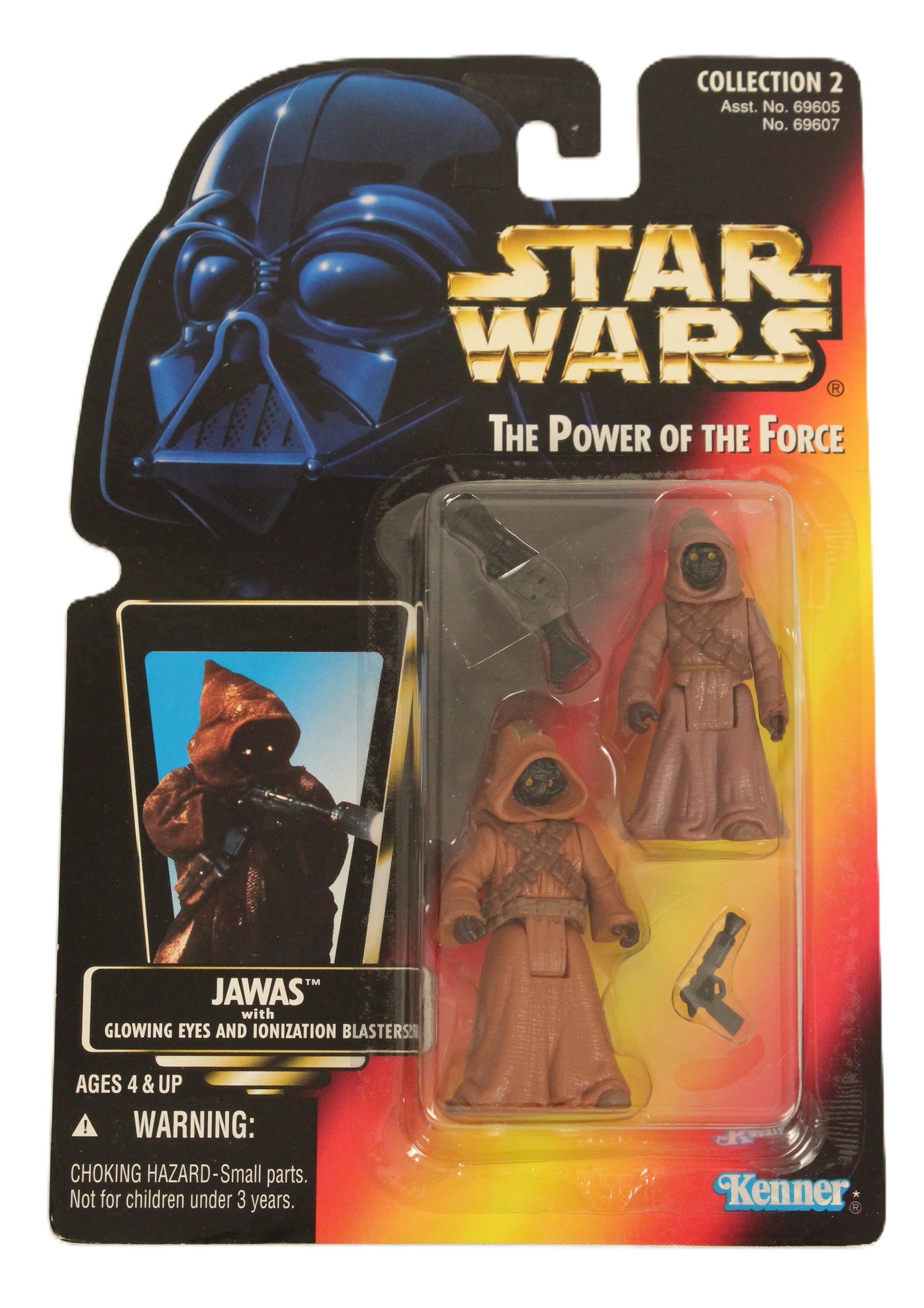 1996 Power of the Force Jawas Action Figure.: (Kenner, 1996) This is a new-in-box Star Wars The Power of the Force Collection 2 Jawas with glowing eyes and ionization blaster action figure. The box is in near mint condition.