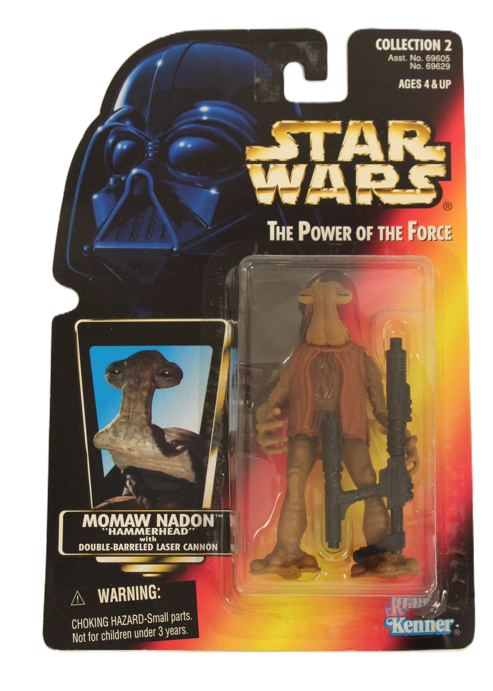 1996 Power of the Force Momaw Nadon Action Figure.: (Kenner, 1996) This is a new-in-box Star Wars The Power of the Force Collection 2 Momaw "Hammerhead" Nadon with double-barreled laser cannon action figure. The box is in near mint condition.