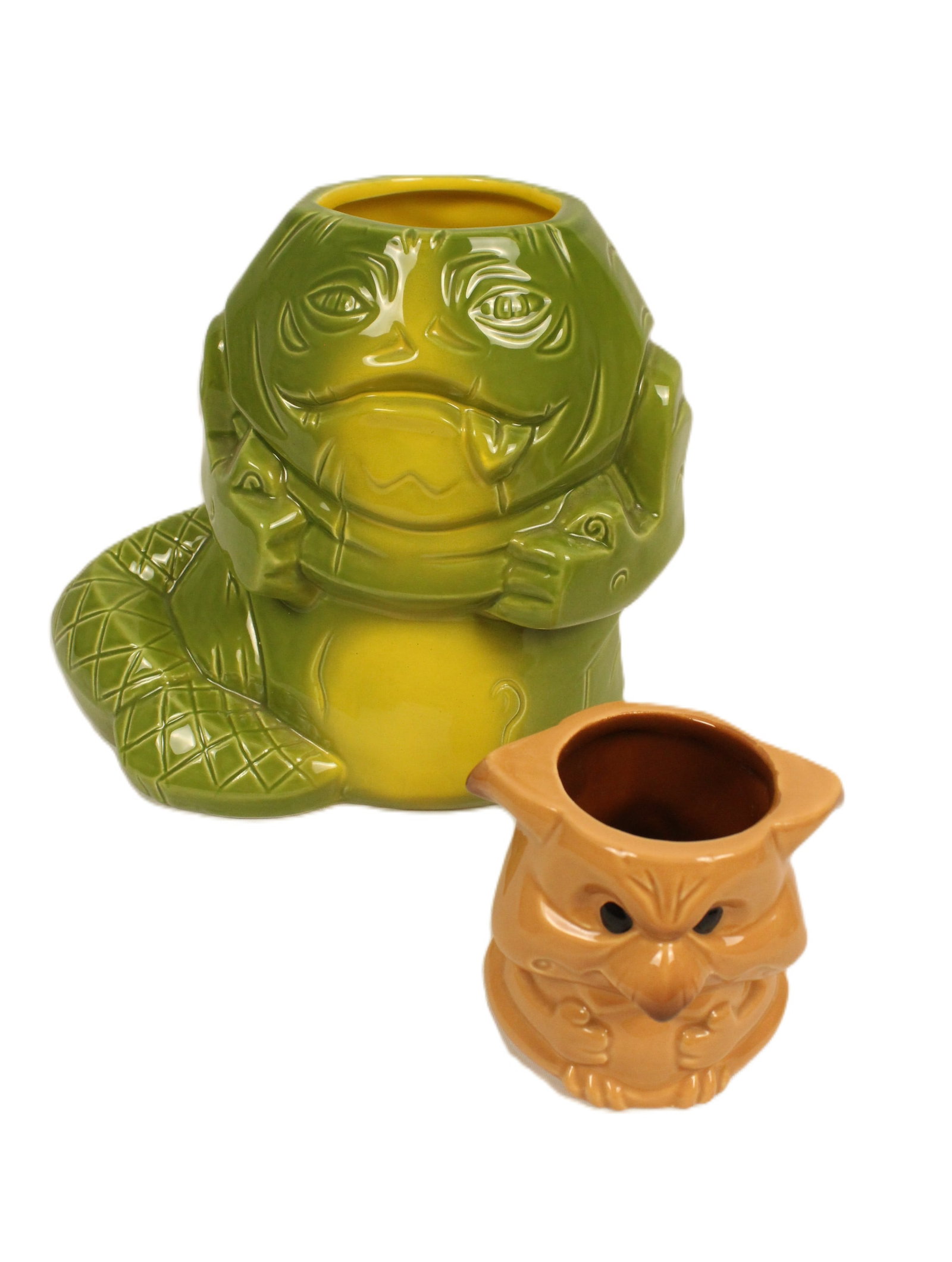 A Jabba The Hutt Geeki Tiki Punch bowl with Salacious Crumb Muglet. (1 of 3)