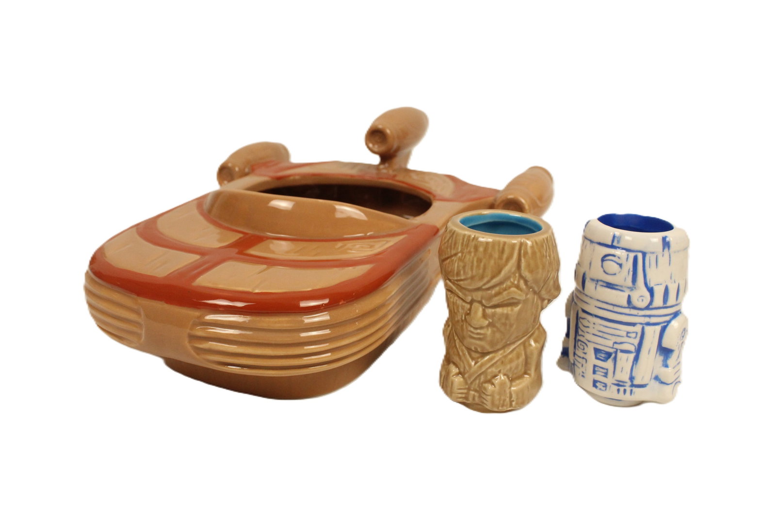 A Landspeeder Geeki Tiki Punch Bowl And Two Muglets. (1 of 3)