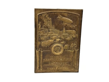 Scarce 1930s Goodyear Tires cast metal dealer award.