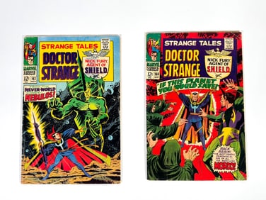Lot of two 1967 Doctor Strange Marvel comics: “If this Planet you Would Save!?? and “From the