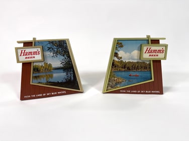 A lot of two 1960s Hamm’s Beer Northwoods scenery wall placards.