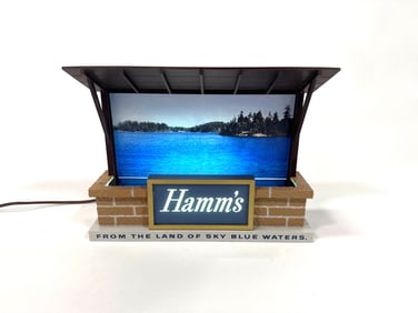 Early 1960s Hamm’s Beer lighted chalet Tavern sign.