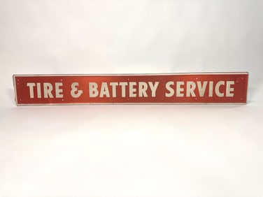 1960s Firestone tires – Tire & Battery Service tin sign.