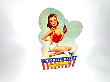 1950s miss Minneapolis Flour double sided tin sign.