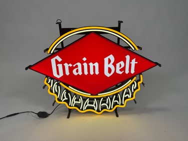 Very clean Grain Belt Beer single sided Neon tavern sign.