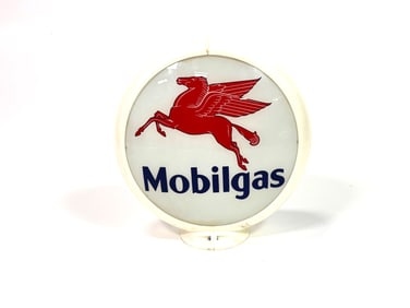 1950s Mobil Oil gas pump globe in a Capco-litebody.