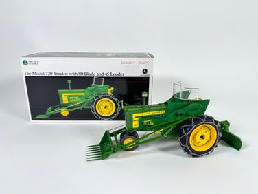 Precision Classics John Deere Model 720 Tractor with 80 Blade abd 451 Loader by Ertl with box