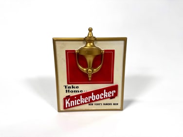 NOS late 1950s – early 60s Knickerbocker Beer plastic tavern sign.