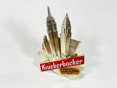 NOS late 1950s – early 60s Knickerbocker Beer plastic tavern sign.