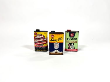 Lot of three 1950s Whiz products 1 pint tins.