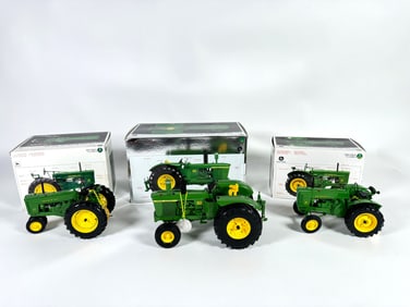 Lot of three Precision Classics John Deere Tractors by Ertl with boxes