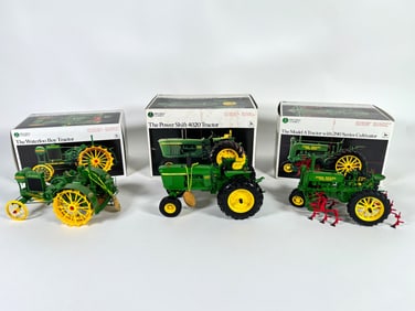 Lot of three Precision Classics John Deere Tractors by Ertl with boxes