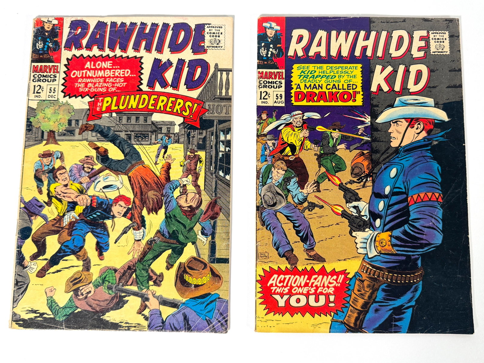 Lot of two 1966 and 1967 Rawhide Kid comics by Marvel (1 of 2)
