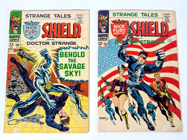 Lot of two Strange Tales Nick Fury Agent of S.H.I.E.L.D. and Doctor Strange comics by Marvel