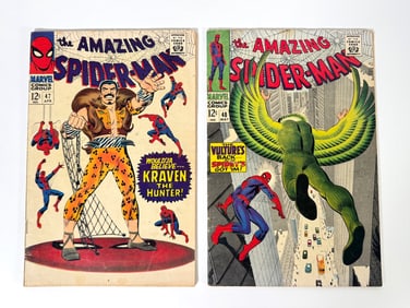Lot of two 1967 The Amazing Spider-Man comics by Marvel