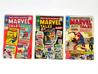 Lot of three 1967 Marvel's Mightiest Masterpieces! Marvel Tales by Marvel