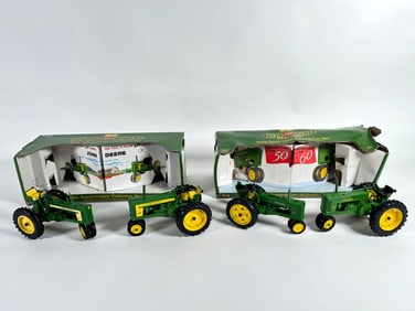 Lot of four John Deere tractors by Ertl with boxes