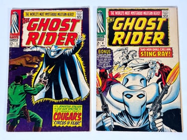 Lot of two 1967 The World's Most Mysterious Western Hero! The Ghost Rider comics by Marvel