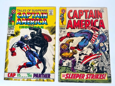 Lot of two 1968 and 1969 Captain America and Tales of Suspense Captain America and Iron Man