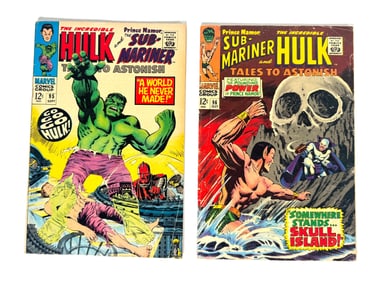 Lot of two 1967 The Incredible Hulk and Prince Namor, The Sub-Mariner, Tales to Astonish