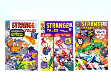 Lot of three 1965 and 1966 Strange Tales comics by Marvel