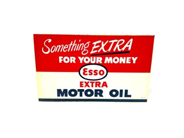 NOS 1952 Esso Motor Oil double sided tin sign.