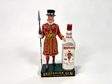 Circa 1950s Beefeater Gin three dimensional bar back tavern piece.