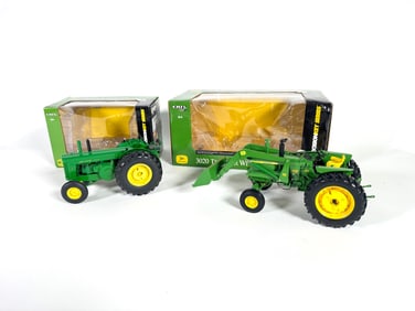 Lot of two John Deere precision key series tractors by Ertl