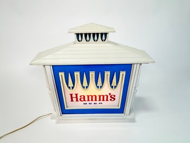 1960s Hamm's Beer period logo White Chalet light-up tavern sign.