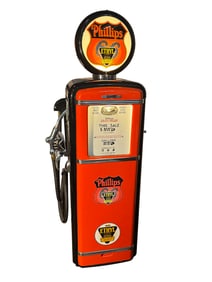 Perfectly restored 1948 Phillips 66 Gilbarco model #96 service station gas pump.