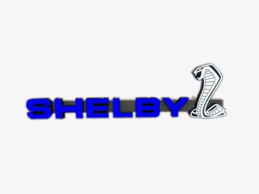 Large Shelby Cobra Automobiles single-sided light-up channel letter dealership sign.