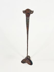 Hessel studios "Tidal" copper candle stick.