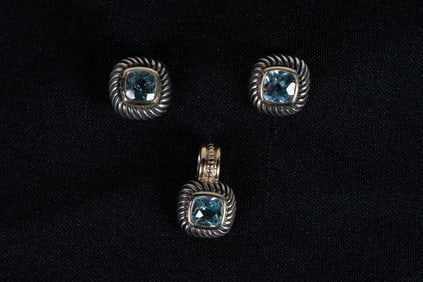 David Yurman earrings and a pendant set from the Albion collection.