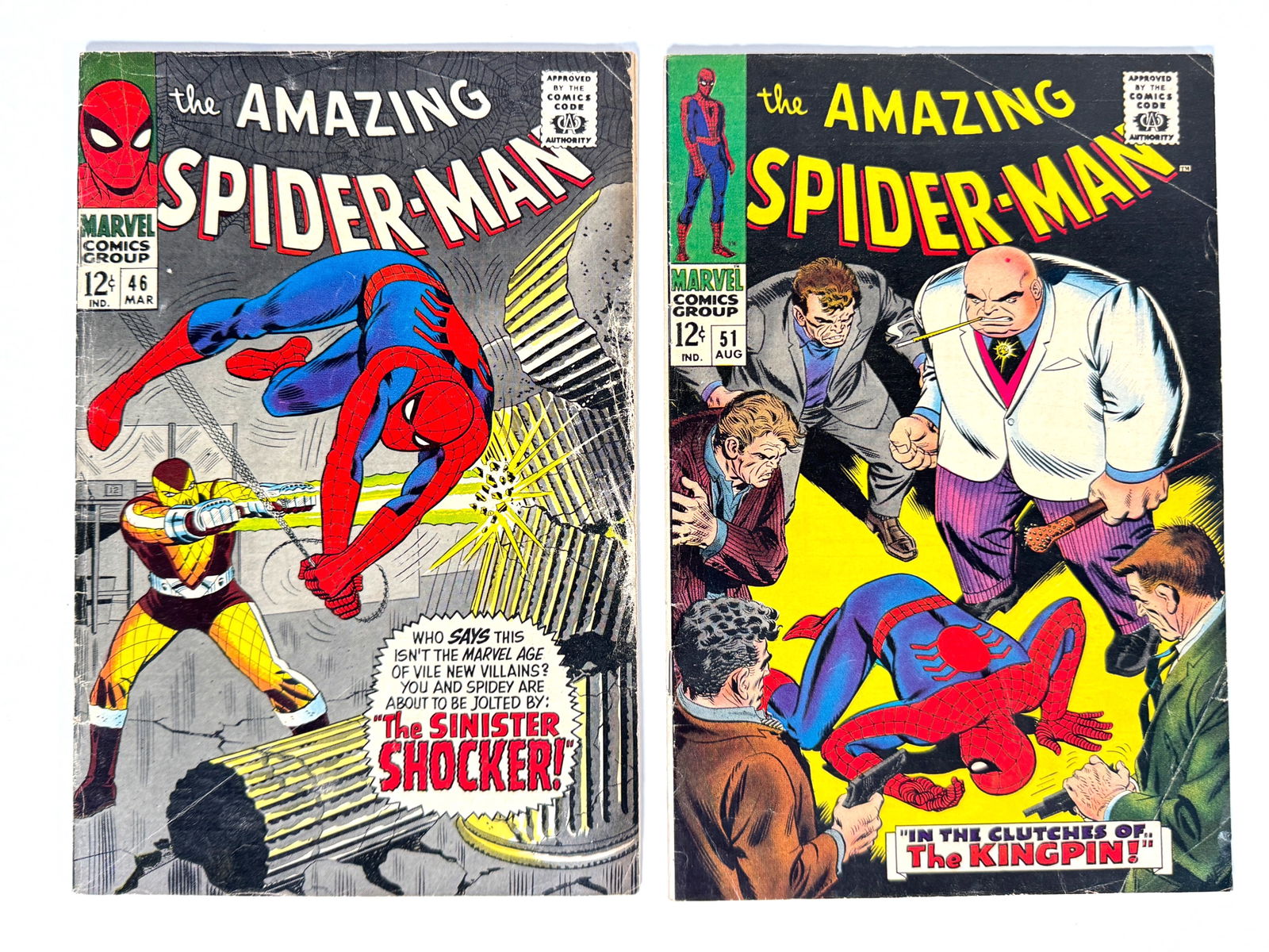 Lot of two 1967 The Amazing Spider-Man comics by Marvel. (1 of 2)
