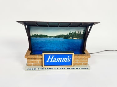Late 1950s Hamm's Beer light-up chalet style tavern sign.