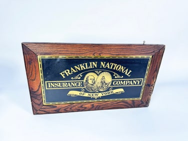 Circa late teens-early twenties Franklin National Insurance Company of New York glass faced/gold