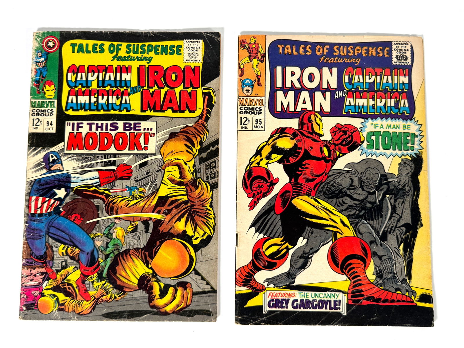 Lot of two 1967 Tales of Suspense featuring Iron Man and Captain American comics by Marvel. (1 of 2)
