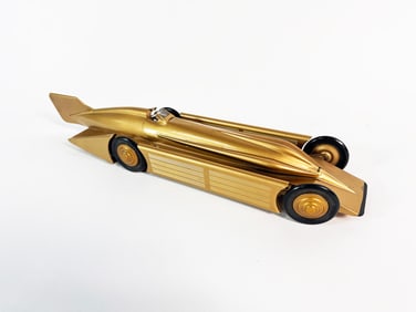 Golden Arrow tin litho toy car made by Schyllling.