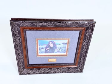 *Pati Bannister "Scarlet Ribbons" framed lithograph.