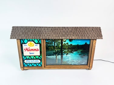 1950s Hamm's Beer Scene-O-Rama animated motion tavern sign.
