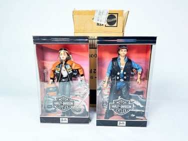 Harley-Davidson Barbie and Ken collector’s edition dolls from 1999.