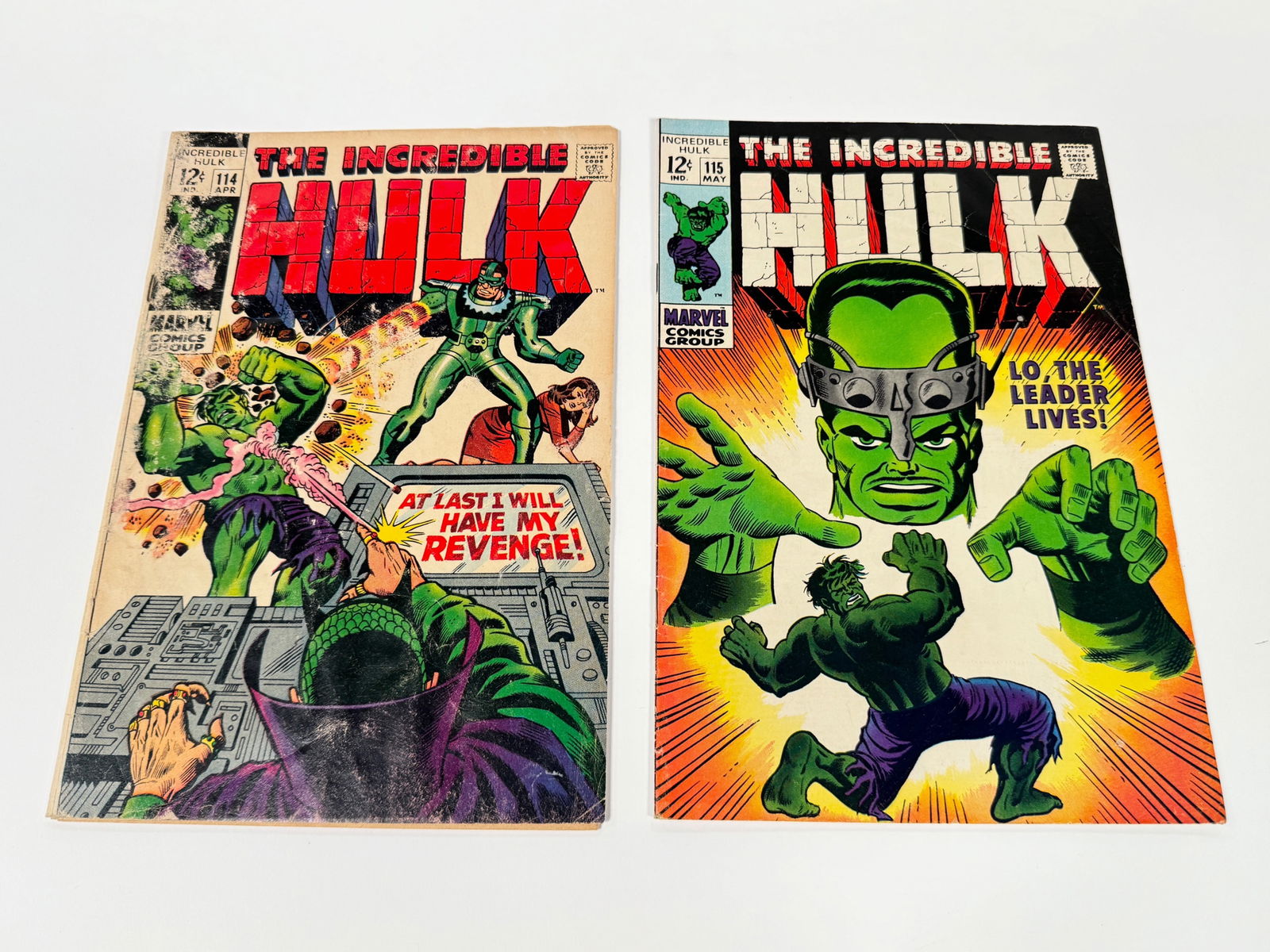 Lot of two 1962 The Incredible Hulk comics by Marvel. (1 of 2)