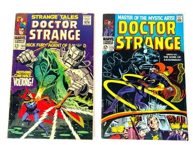 Lot of two 1968 Doctor Strange comics by Marvel.