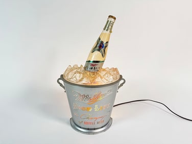 1960s Miller Highlift Champagne bucket shaped light-up tavern sign.