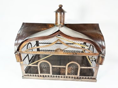 Wonderful large Victorian style copper bird cage.