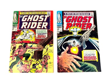 Lot of two 1967 The Ghost Rider comics by Marvel.
