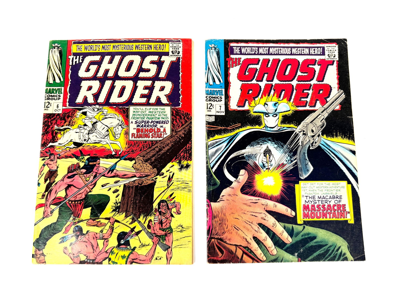 Lot of two 1967 The Ghost Rider comics by Marvel. (1 of 2)